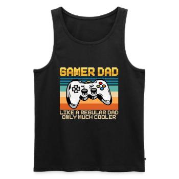 Gamer Dad Regular Dad Only Much Cooler - Men's Premium Organic Tank Top - black - Front - AI Model Male 178 light (178cm)