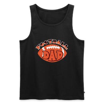 Journée de jeu de papa de football - Débardeur bio Premium Homme - noir - Devant - AI Model Male 178 light (178cm)