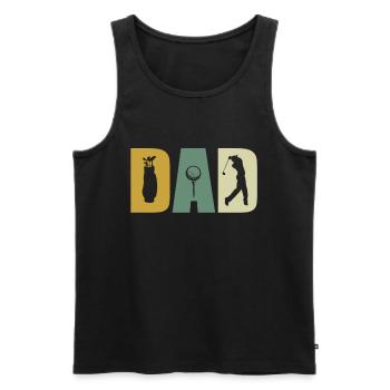 Golfing Dad Fathers Day - Männer Premium Bio Tank Top - Schwarz - Vorne - AI Model Male 178 light (178cm)