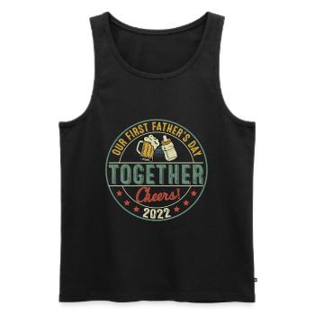 Our First Fathers Day Together Cheers 2022 - Men's Premium Organic Tank Top - black - Front - Michal (187cm)