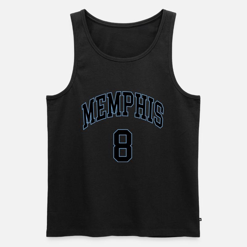 Memphis 8 - Männer Premium Bio Tank Top - Schwarz
