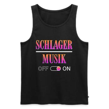 Schlagermusik On - Männer Premium Bio Tank Top - Schwarz - Vorne - Michal (187cm)