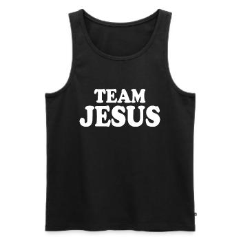 Team jesus - Männer Premium Bio Tank Top - Schwarz - Vorne - AI Model Male 178 light (178cm)