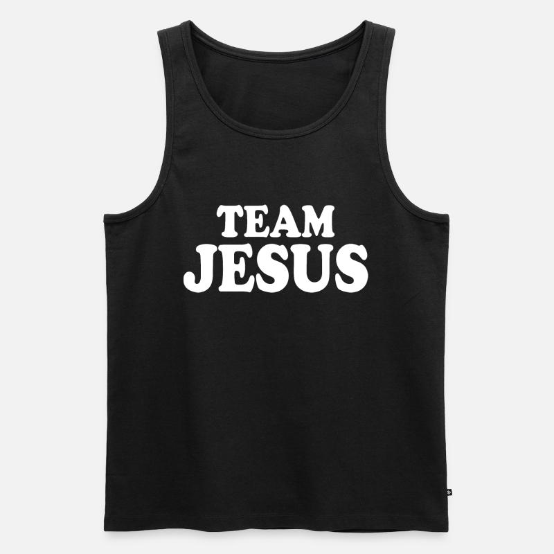 Team jesus - Männer Premium Bio Tank Top - Schwarz