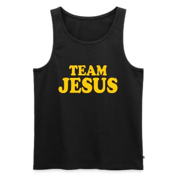 Team jesus - Männer Premium Bio Tank Top - Schwarz - Vorne - AI Model Male 178 light (178cm)
