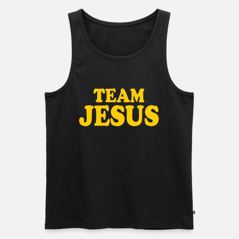 Team jesus - Männer Premium Bio Tank Top - Schwarz
