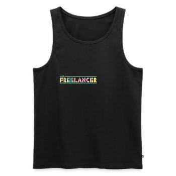 Freelancer Painter - Men's Premium Organic Tank Top - black - Front - AI Model Male 178 light (178cm)