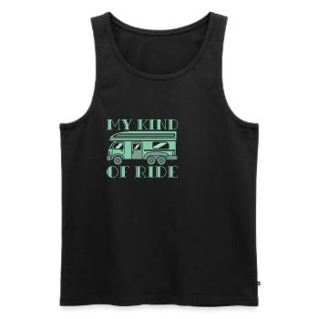 Wohnmobil Camping Car - Männer Premium Bio Tank Top - Schwarz - Vorne - Michal (187cm)