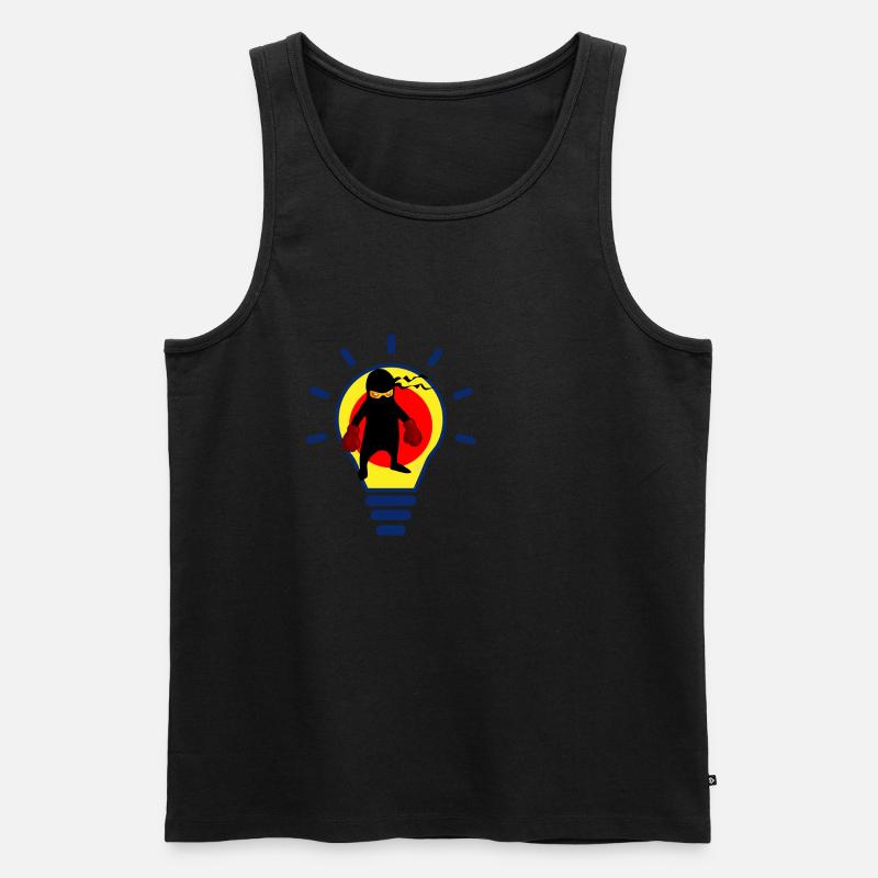 Boxender Ninja Kinder T-Shirt & Geschenkidee - Männer Premium Bio Tank Top - Schwarz