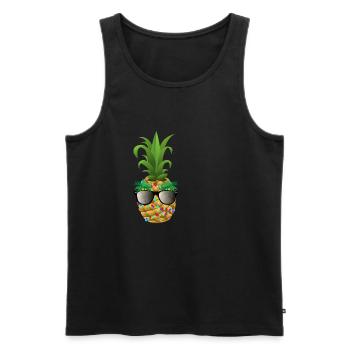 Ananas Lichterkette t-shirt Geschenk Dress - Männer Premium Bio Tank Top - Schwarz - Vorne - Michal (187cm)