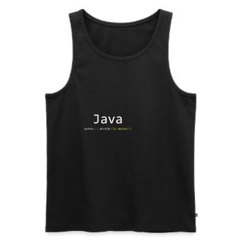 Java ist großartig - Männer Premium Bio Tank Top - Schwarz - Vorne - Michal (187cm)