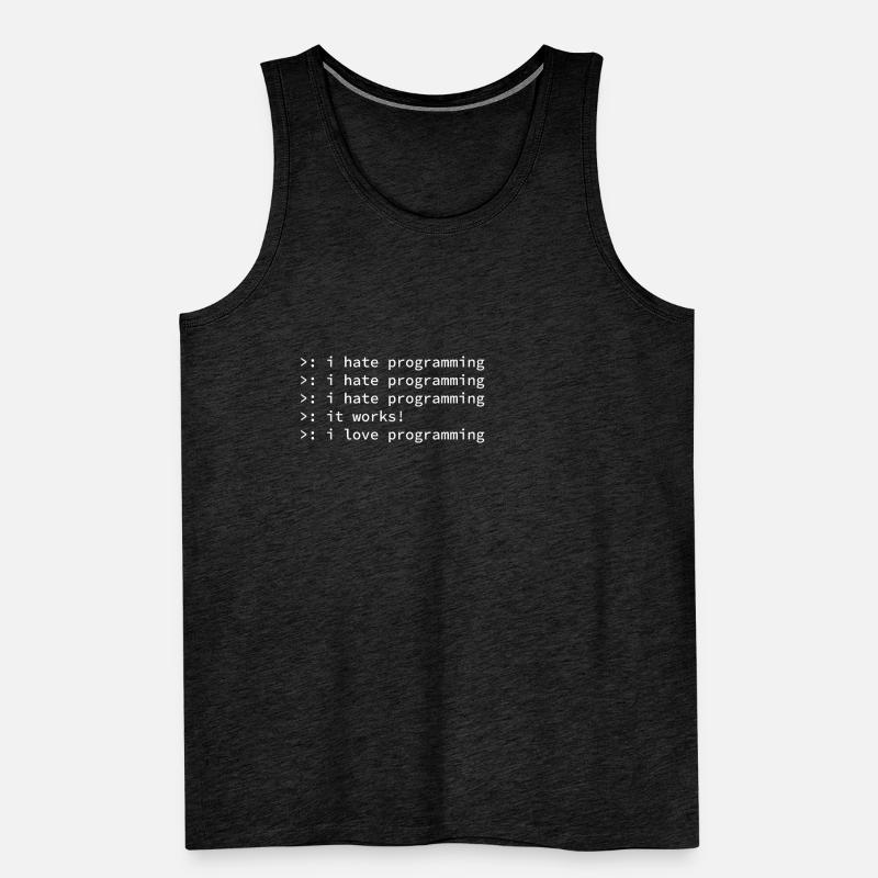 Programmierer Coden Hass Nerd Geek lustig Geschenk Männer Premium Bio Tank Top