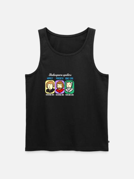 Shakespeare Zitat Spoiler Hamlet Lehrer Geschenk - Männer Premium Bio Tank Top - Schwarz