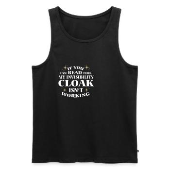 Unsichtbar Zauber Umhang RPG Gamer lustig Geschenk - Männer Premium Bio Tank Top - Schwarz - Vorne - AI Model Male 178 light (178cm)