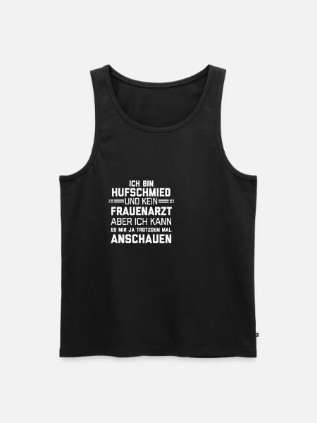 Hufschmied Pferdeschmied Lustiger Spruch Geschenk - Männer Premium Bio Tank Top - Schwarz