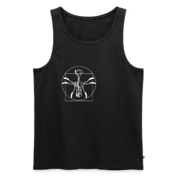 Wein Liebhaber Öffner Rotwein Weißwein Weinfest - Männer Premium Bio Tank Top - Schwarz - Vorne - Michal (187cm)