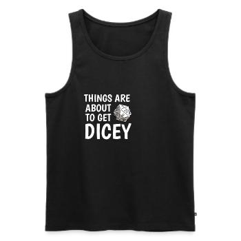 Gamer Dice Dungeon RPG Tabletop Funny Gift - Men's Premium Organic Tank Top - black - Front - Michal (187cm)