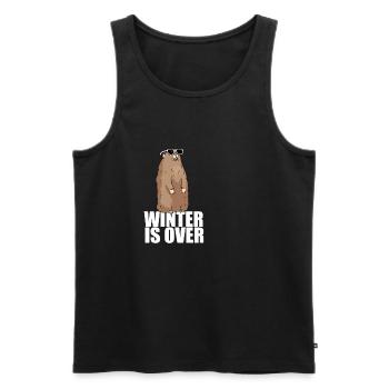 Cadeau cool de marmotte été hiver printemps - Débardeur bio Premium Homme - noir - Devant - Michal (187cm)
