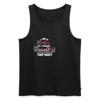I am the mother of an amazingly beautiful daughter - Men's Premium Organic Tank Top - black - Front - Michal (187cm)