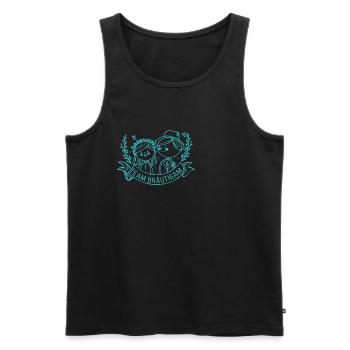 Team Bräutigam Hochzeit Junggesellenenabschied - Männer Premium Bio Tank Top - Schwarz - Vorne - Michal (187cm)