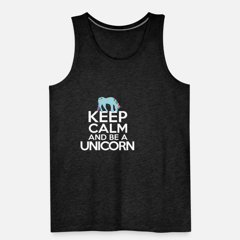 Keep calm Bleib ruhig und sei ein Einhorn Männer Premium Bio Tank Top