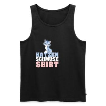 Katzen Schmuse Shirt Katze kuscheln streicheln Kat - Männer Premium Bio Tank Top - Schwarz - Vorne - Michal (187cm)