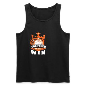 Nous gagnons ensemble Basketball Team Sport Manns - Débardeur bio Premium Homme - noir - Devant - AI Model Male 178 light (178cm)