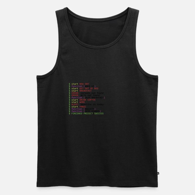 Monday Programmer - Men's Premium Organic Tank Top - black