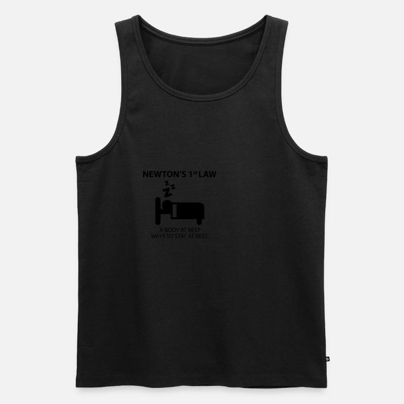 Newtons erstes Gesetz - Männer Premium Bio Tank Top - Schwarz