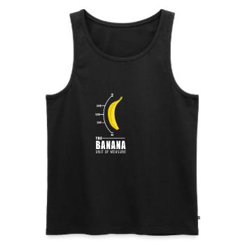 Banane Maßeinheit Gelb Nerd lustiges Geschenk - Männer Premium Bio Tank Top - Schwarz - Vorne - Michal (187cm)