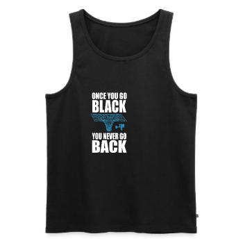 Cadeaux Black Hole Math Physics Sarcasm - Débardeur bio Premium Homme - noir - Devant - AI Model Male 178 light (178cm)