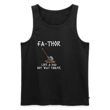 Fa-Thor Fête des pères du père de papa du père de Viking - Débardeur bio Premium Homme - noir - Devant - Michal (187cm)