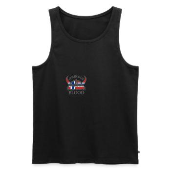 Norvège C'est dans notre sang Viking - Débardeur bio Premium Homme - noir - Devant - AI Model Male 178 light (178cm)