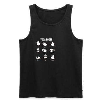 Panda Yoga Bear Buddhism Poses Zen Yang Gifts - Men's Premium Organic Tank Top - black - Front - Michal (187cm)