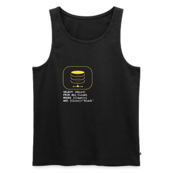 Code Datenbank SQL Sarkasmus Entwickler Geschenk - Männer Premium Bio Tank Top - Schwarz - Vorne - AI Model Male 178 light (178cm)