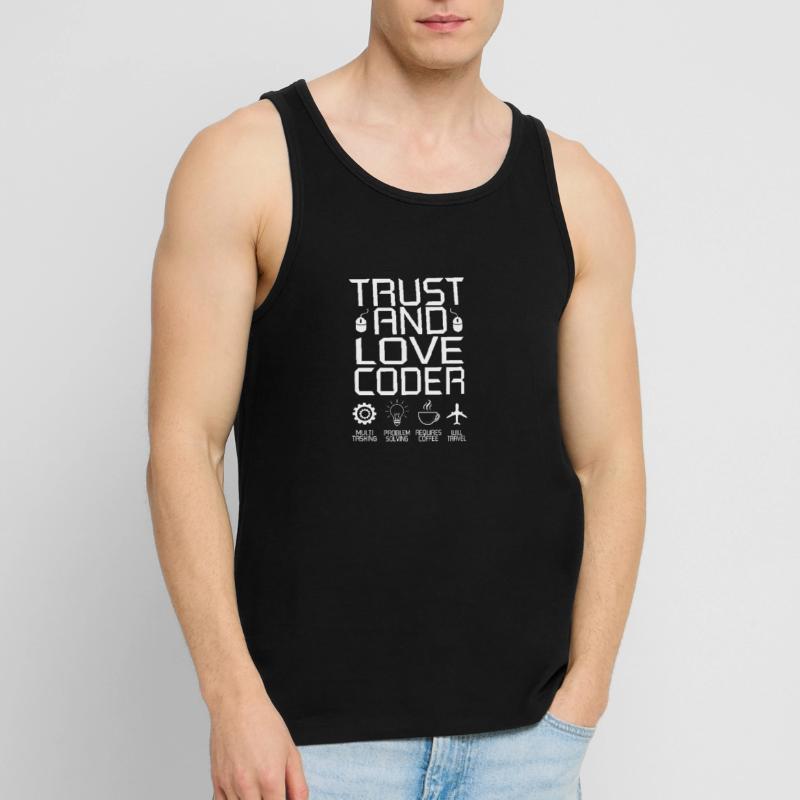 Coder Programmierer Kaffee Entwickler Geschenk Männer Premium Bio Tank Top