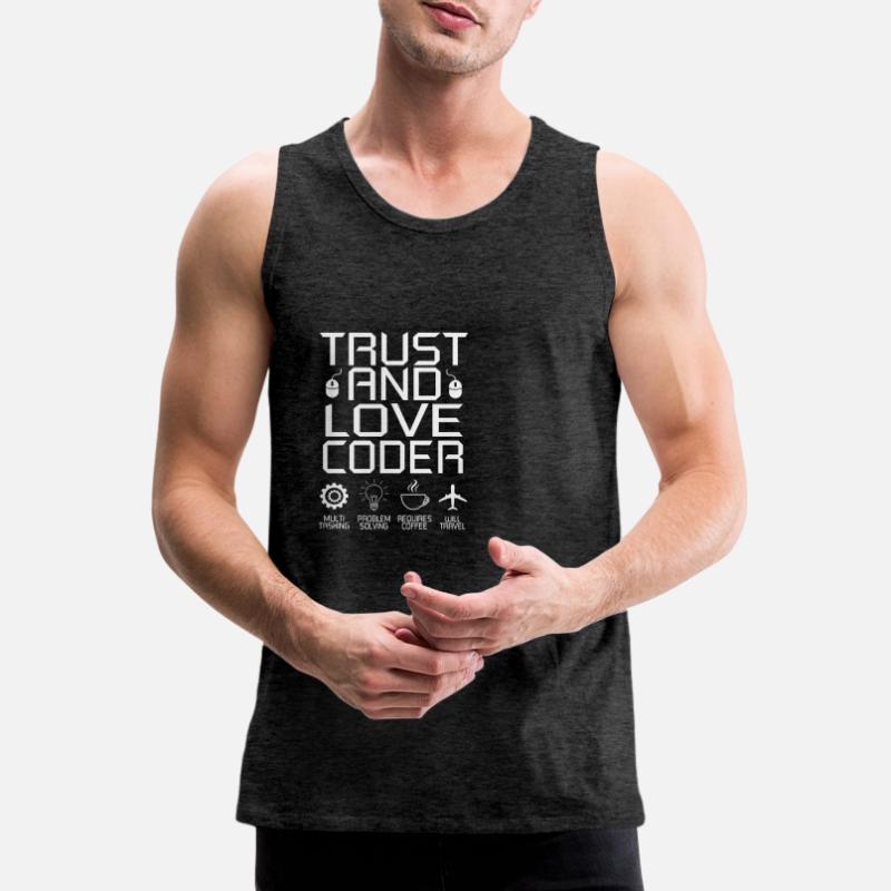 Coder Programmierer Kaffee Entwickler Geschenk Männer Premium Bio Tank Top