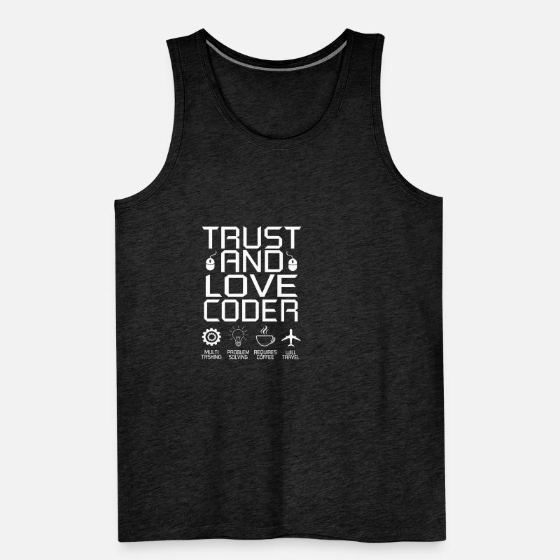Coder Programmierer Kaffee Entwickler Geschenk Männer Premium Bio Tank Top