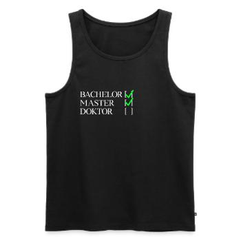 Bachelor Master Doctor | Master's Degree Gift - Men's Premium Organic Tank Top - black - Front - AI Model Male 178 light (178cm)