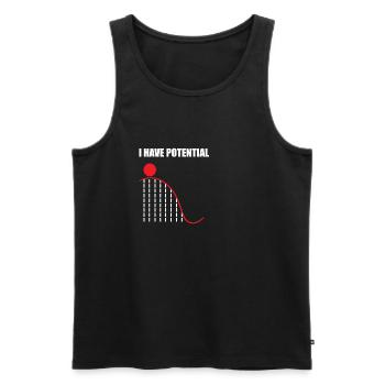 Physik Nerd Wortspiel Mathe Potenzial Geschenke - Männer Premium Bio Tank Top - Schwarz - Vorne - AI Model Male 178 light (178cm)
