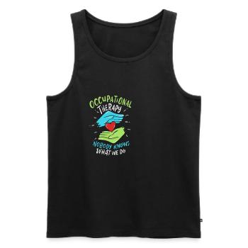 Occupational Therapy Erghotherapie Ergotherapeut - Männer Premium Bio Tank Top - Schwarz - Vorne - AI Model Male 178 light (178cm)