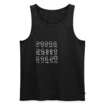 Mathematik Mathe Mathematiker Mathelehrer Algebra - Männer Premium Bio Tank Top - Schwarz - Vorne - Michal (187cm)