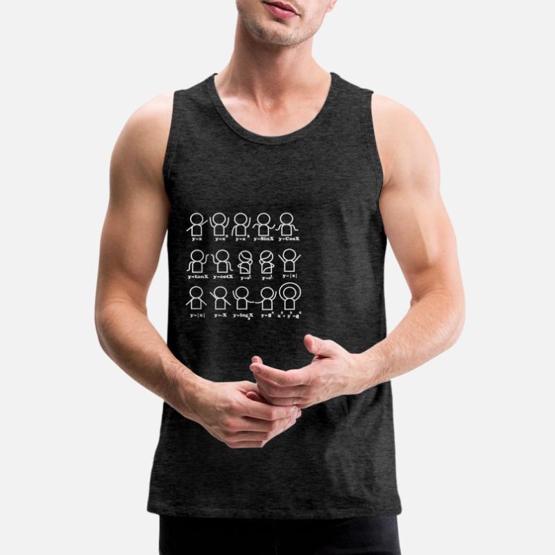 Math Math Mathematician Math Teacher Algebra Men's Premium Organic Tank Top