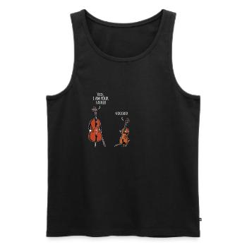 Violine Cello Ich bin dein Vater - Männer Premium Bio Tank Top - Schwarz - Vorne - AI Model Male 178 light (178cm)