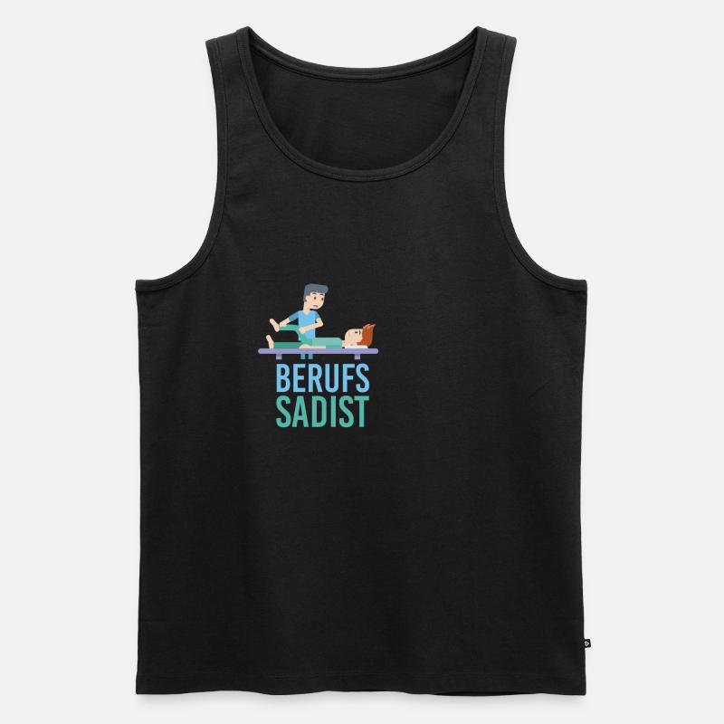 Masseur - Männer Premium Bio Tank Top - Schwarz