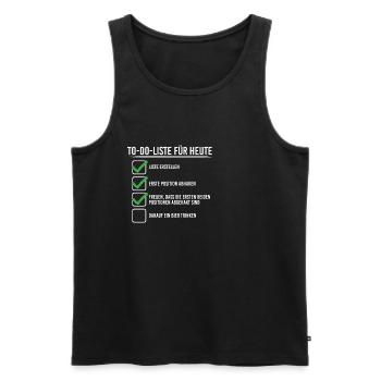 Lustig - Männer Premium Bio Tank Top - Schwarz - Vorne - AI Model Male 178 light (178cm)