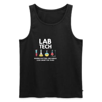 Lab Tech Labor Laborant - Männer Premium Bio Tank Top - Schwarz - Vorne - AI Model Male 178 light (178cm)