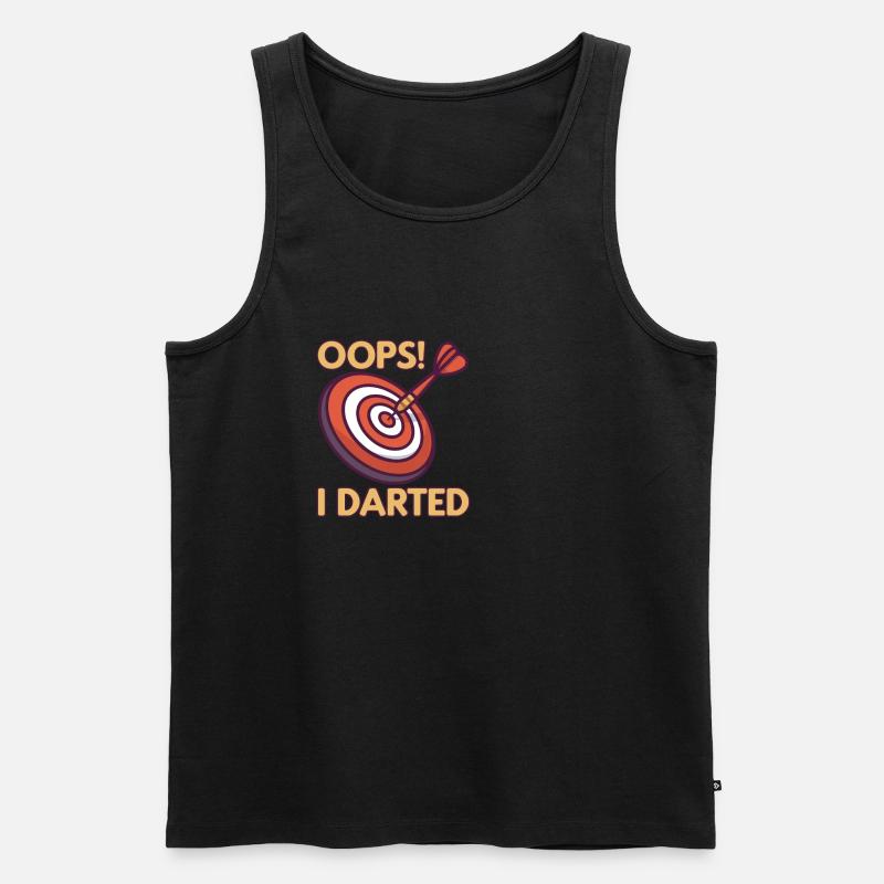 OOPS I Darted Dart Darts Funny Dartboard - Herre Premium økologisk tanktop - sort