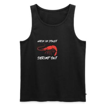 When In Doubt Shrimp Out Jiu Jitsu Shrimp - Men's Premium Organic Tank Top - black - Front - AI Model Male 178 light (178cm)