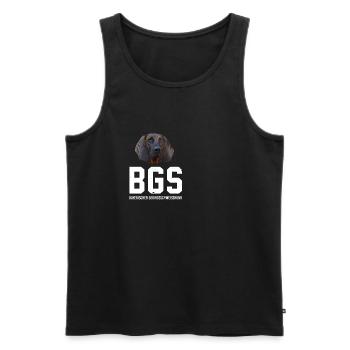 Jagd Jäger Evolution Hirsch Waidmann Lustig Spruch - Männer Premium Bio Tank Top - Schwarz - Vorne - AI Model Male 178 light (178cm)